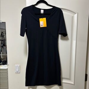 Black Short Sleeve CottonDress